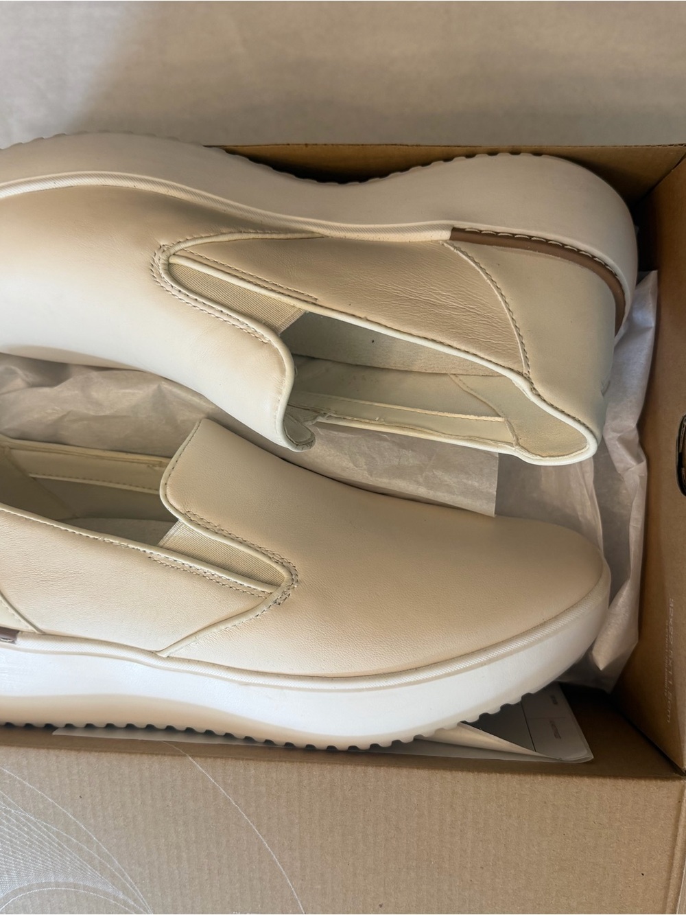 Vionic Slip-On Platform Sneakers in Cream